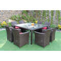 Design luxuoso de resina sintética Rattan Café e conjunto de jantar para jardim exterior Paito Wicker Furniture